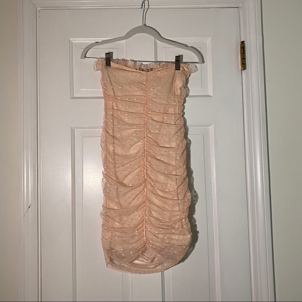 Nasty Gal light pink bodycon dress